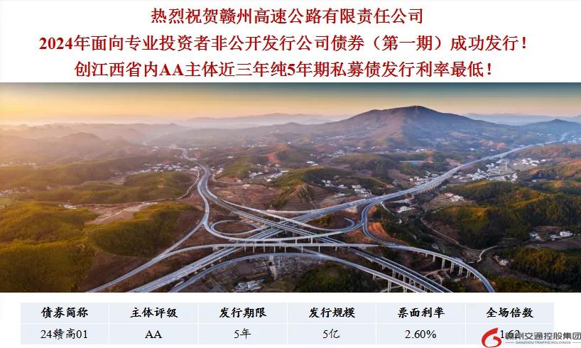 喜報(bào)！贛州交控集團(tuán)接連在資本市場(chǎng)發(fā)行債券成功！